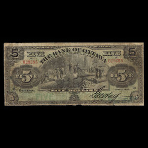 Canada, Bank of Ottawa (The), 5 dollars : June 1, 1906