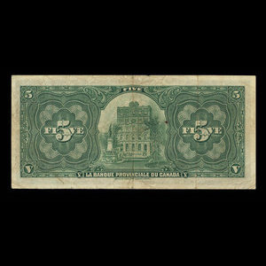 Canada, Provincial Bank of Canada, 5 dollars : January 2, 1913