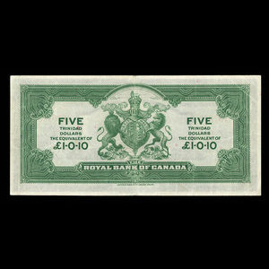 Trinidad, Royal Bank of Canada, 5 dollars : January 2, 1920