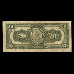 Canada, Standard Bank of Canada, 20 dollars : January 2, 1914