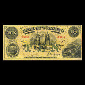 Canada, Bank of Toronto (The), 10 dollars : February 1, 1912