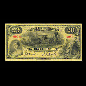 Canada, Bank of Toronto (The), 20 dollars : January 2, 1935