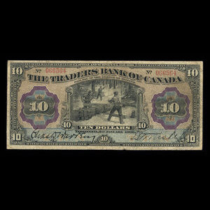 Canada, Traders Bank of Canada, 10 dollars : January 2, 1909