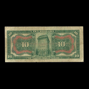 Canada, Traders Bank of Canada, 10 dollars : January 2, 1909