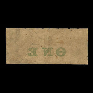 Canada, Union Bank of Newfoundland, 1 pound : October 4, 1865