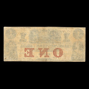 Canada, Bank of Western Canada, 1 dollar : September 20, 1859