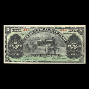 Canada, Weyburn Security Bank, 5 dollars : January 3, 1911