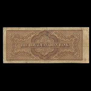 Canada, Royal Canadian Bank, 1 dollar : July 4, 1865