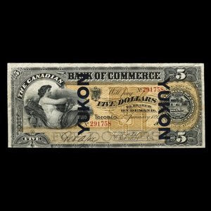 Canada, Canadian Bank of Commerce, 5 dollars : January 2, 1892