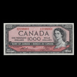 Canada, Bank of Canada, 1,000 dollars : 1954