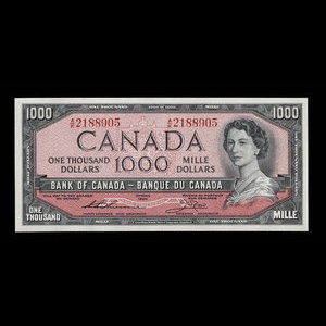 Canada, Bank of Canada, 1,000 dollars : 1954