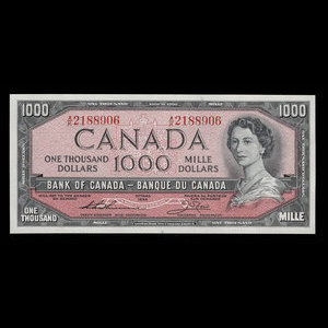 Canada, Bank of Canada, 1,000 dollars : 1954