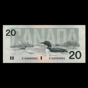 Canada, Bank of Canada, 20 dollars : 1991