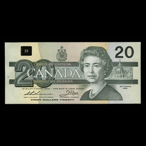 Canada, Bank of Canada, 20 dollars : 1991