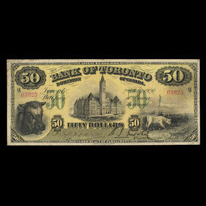 Canada, Bank of Toronto (The), 50 dollars : February 2, 1920