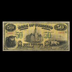 Canada, Bank of Toronto (The), 50 dollars : February 2, 1920