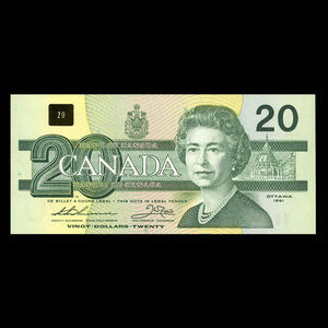 Canada, Bank of Canada, 20 dollars : 1991