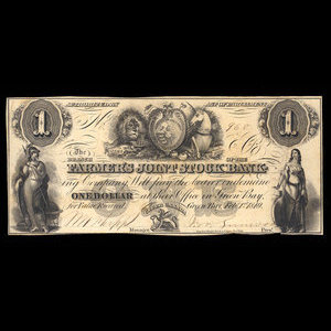 Canada, Farmer's Joint Stock Banking Co., 1 dollar : February 1, 1849