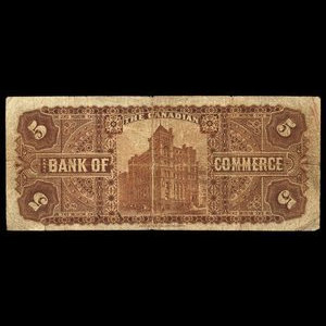 Canada, Canadian Bank of Commerce, 5 dollars : May 1, 1912