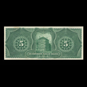 Canada, Merchants' Bank of Halifax, 5 dollars : January 2, 1899