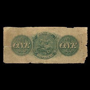 Canada, Bank of Montreal, 1 dollar : January 3, 1859