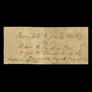 Canada, Bank of Montreal, 1 dollar : January 3, 1859