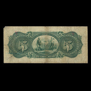 Canada, Quebec Bank, 5 dollars : July 2, 1901