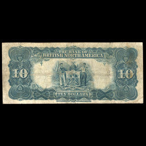 Canada, Bank of British North America, 10 dollars : July 3, 1911