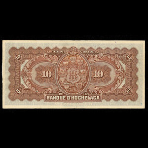 Canada, Banque d'Hochelaga, 10 dollars : January 2, 1917