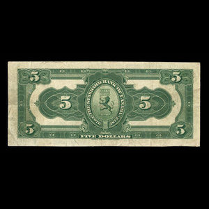 Canada, Standard Bank of Canada, 5 dollars : January 2, 1914