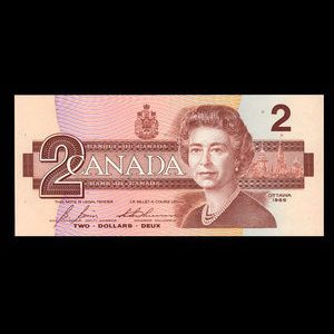 Canada, Bank of Canada, 2 dollars : 1986