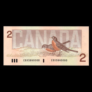 Canada, Bank of Canada, 2 dollars : 1986