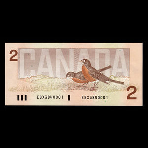 Canada, Bank of Canada, 2 dollars : 1986