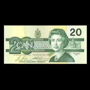 Canada, Bank of Canada, 20 dollars : 1991