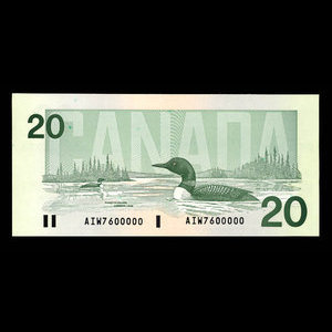 Canada, Bank of Canada, 20 dollars : 1991