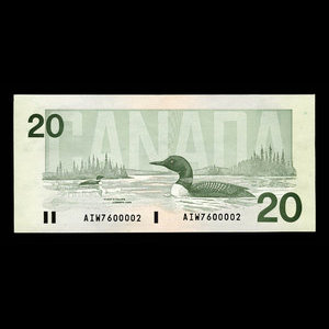 Canada, Bank of Canada, 20 dollars : 1991