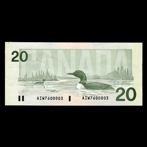 Canada, Bank of Canada, 20 dollars : 1991