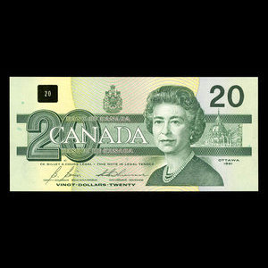 Canada, Bank of Canada, 20 dollars : 1991