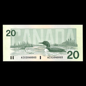 Canada, Bank of Canada, 20 dollars : 1991