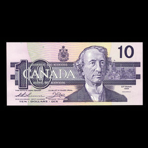 Canada, Bank of Canada, 10 dollars : 1989