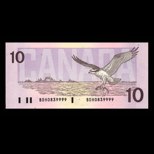 Canada, Bank of Canada, 10 dollars : 1989