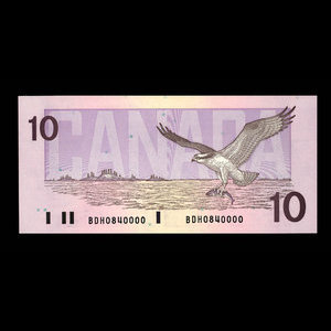 Canada, Bank of Canada, 10 dollars : 1989