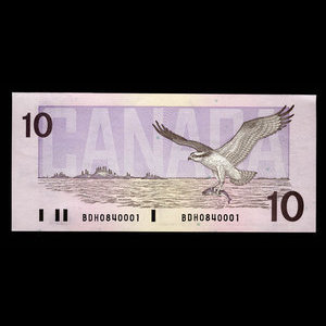 Canada, Bank of Canada, 10 dollars : 1989