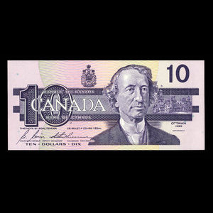 Canada, Bank of Canada, 10 dollars : 1989