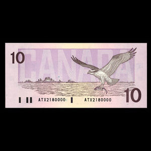 Canada, Bank of Canada, 10 dollars : 1989