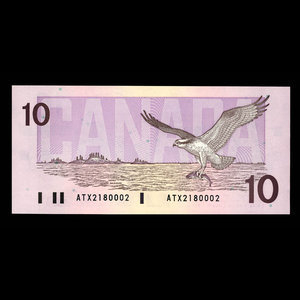 Canada, Bank of Canada, 10 dollars : 1989