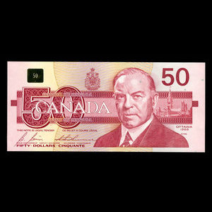 Canada, Bank of Canada, 50 dollars : 1988