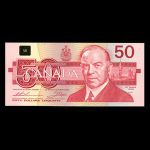 Canada, Bank of Canada, 50 dollars : 1988