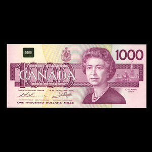 Canada, Bank of Canada, 1,000 dollars : 1988