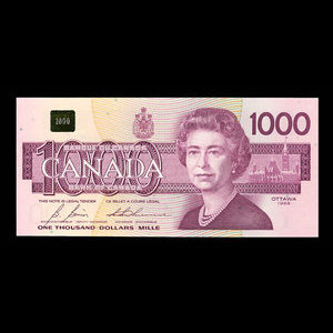 Canada, Bank of Canada, 1,000 dollars : 1988